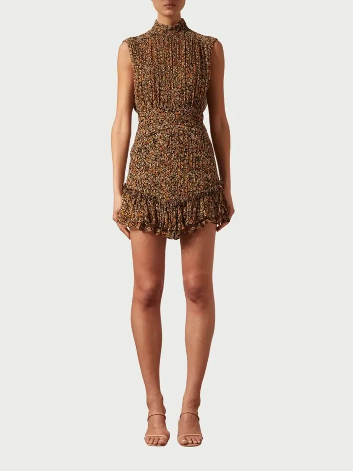 Shona Joy Paloma Sleeveless Mini Dress Print Size 8 - Image 1