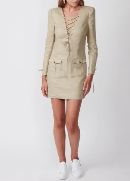 Torannce Expedition Shirt Dress Khaki Size 6 for rent on The Volte - image 1