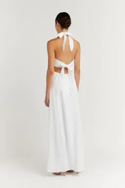 Dissh Layne Halter Midi Dress White Size 8  for rent on The Volte - image 4