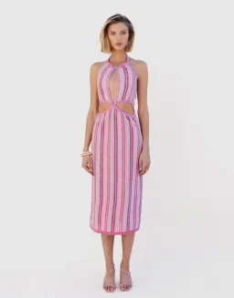 Suboo Beck Halter Cut Out Dress Pink Size XS for rent on The Volte - image 1