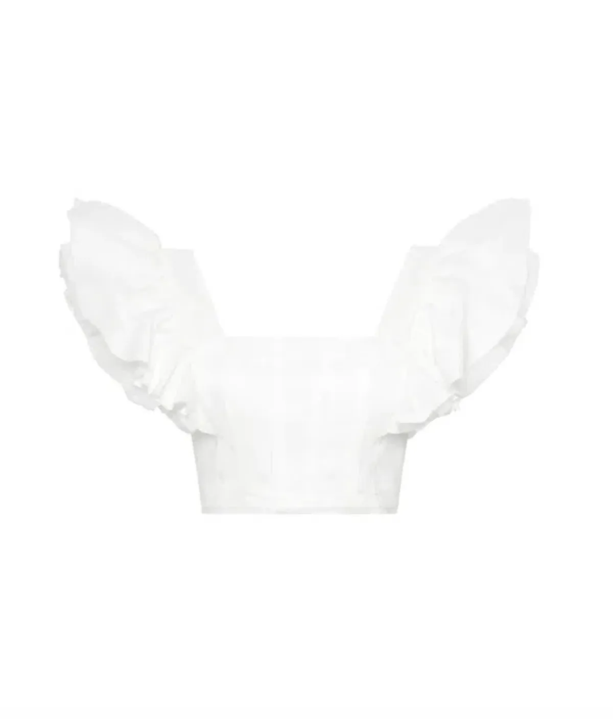 Aje Vanades Frill Crop Top & New Wave Mini Skirt Set Ivory Size 8  - Image 6