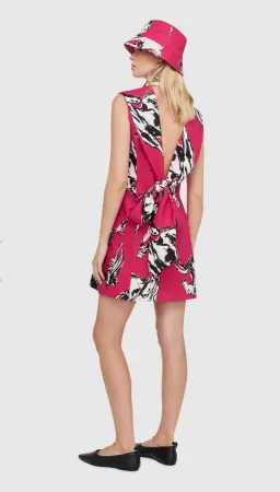 Leo Lin Wild Horses Mini Dress Pink Size 10  for rent on The Volte - image 3