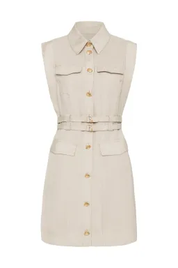 Aje Evermore Pocket Dress Beige Size 12 for rent on The Volte - image 2