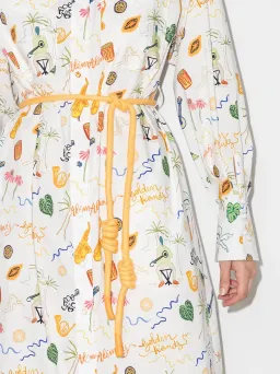 Alemais x Sam Pauletto Golden Hand Midi Shirt Dress Print Size 10 for rent on The Volte - image 6