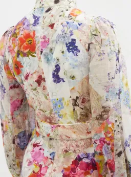 Zimmermann Prima Belted Mini Dress Patchwork Floral Print Size 0P/Au 6  for rent on The Volte - image 3