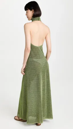 Oseree Lumiere Turtleneck Dress Green Size S for rent on The Volte - image 2