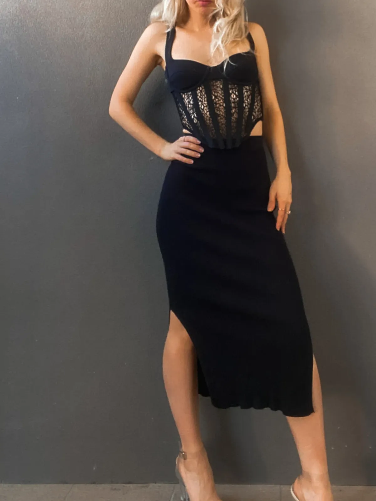 Dion Lee Contour Combo Corset Top Black Size 6 - Image 4