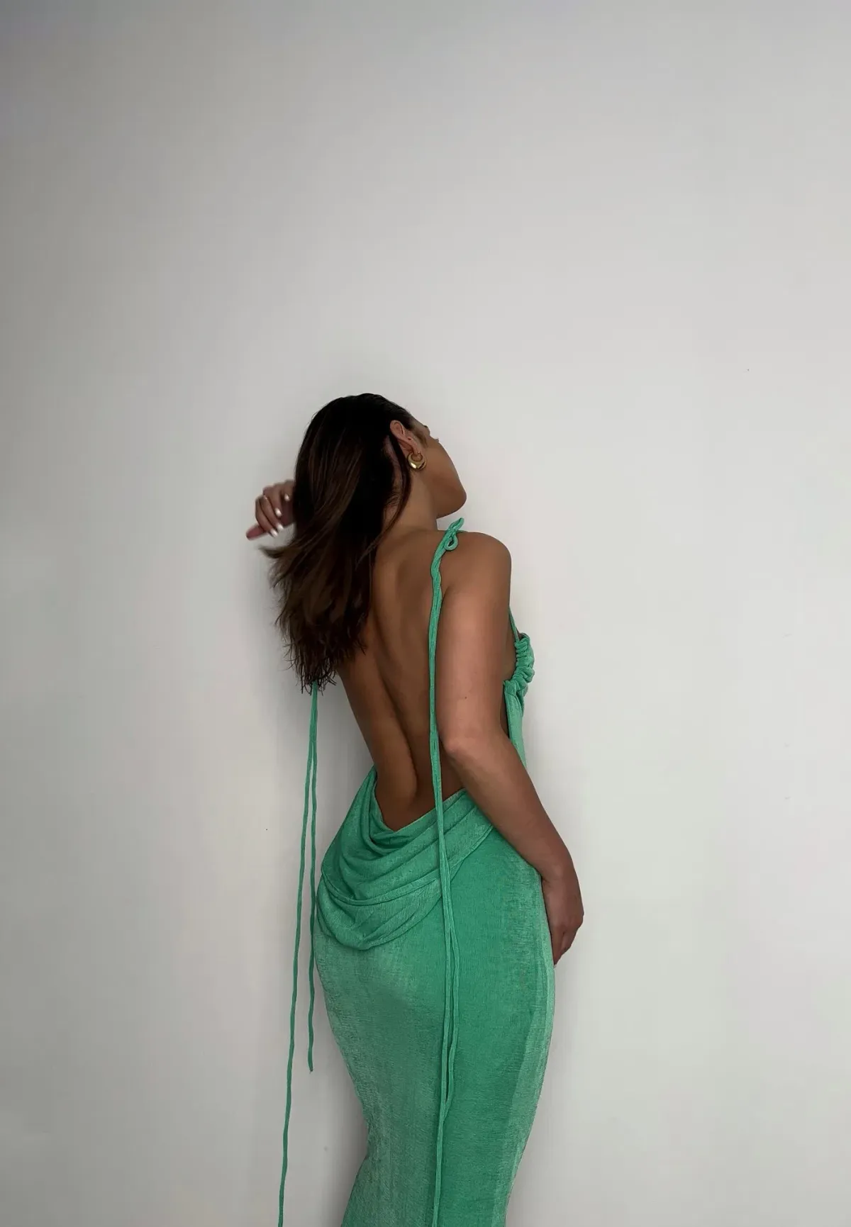 Mélani the Label Ciana Midi Dress Green Size XS - Image 7