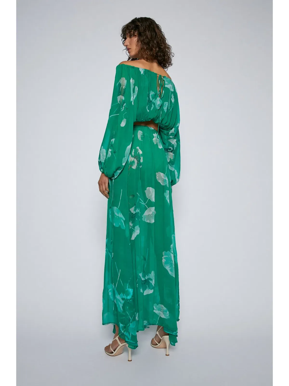 Scanlan Theodore Georgette Floral Set Kelly Green Size AU 8 - Image 4