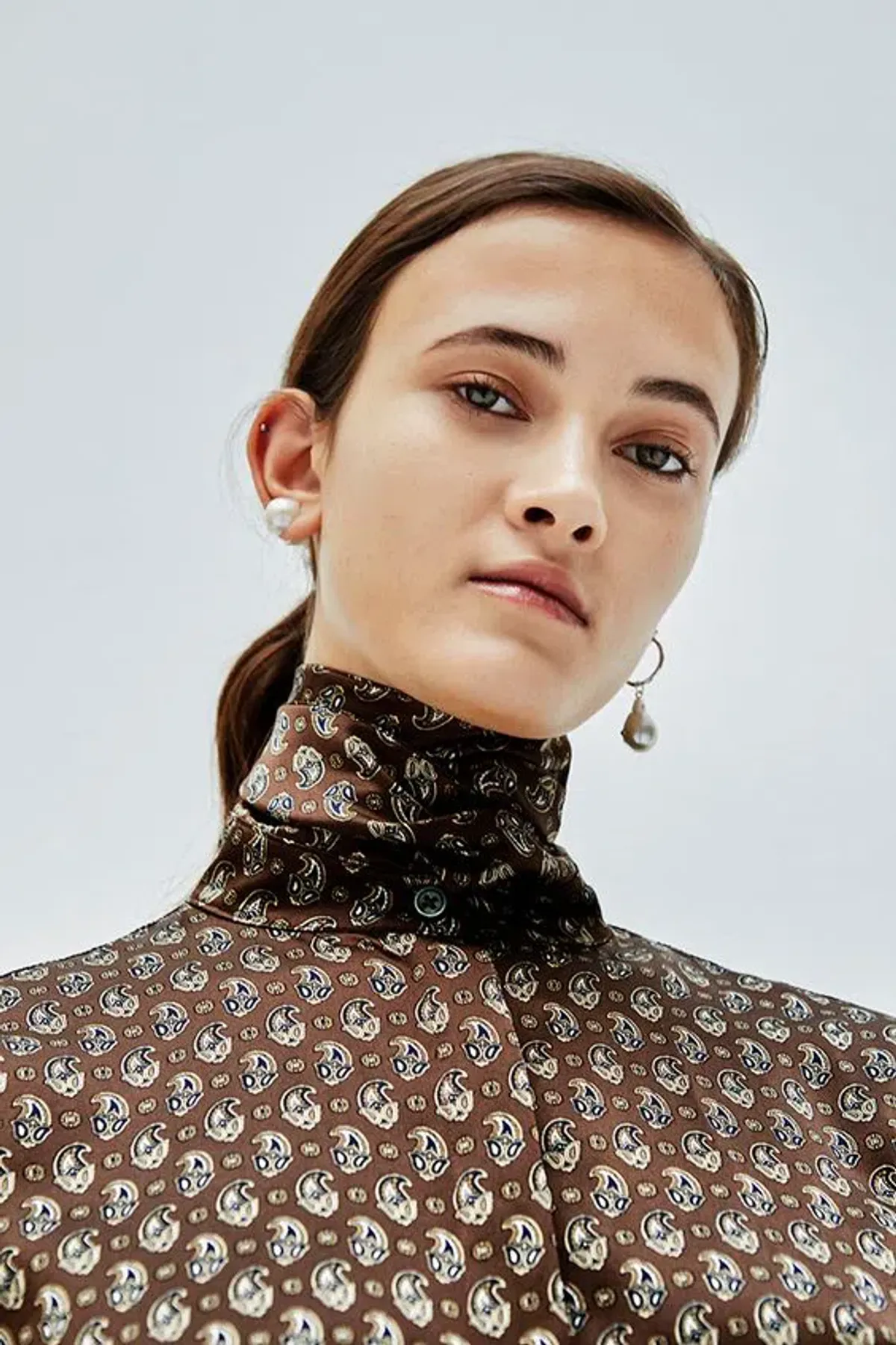 Scanlan Theodore Brown Silk Dress Print Size 6  - Image 2