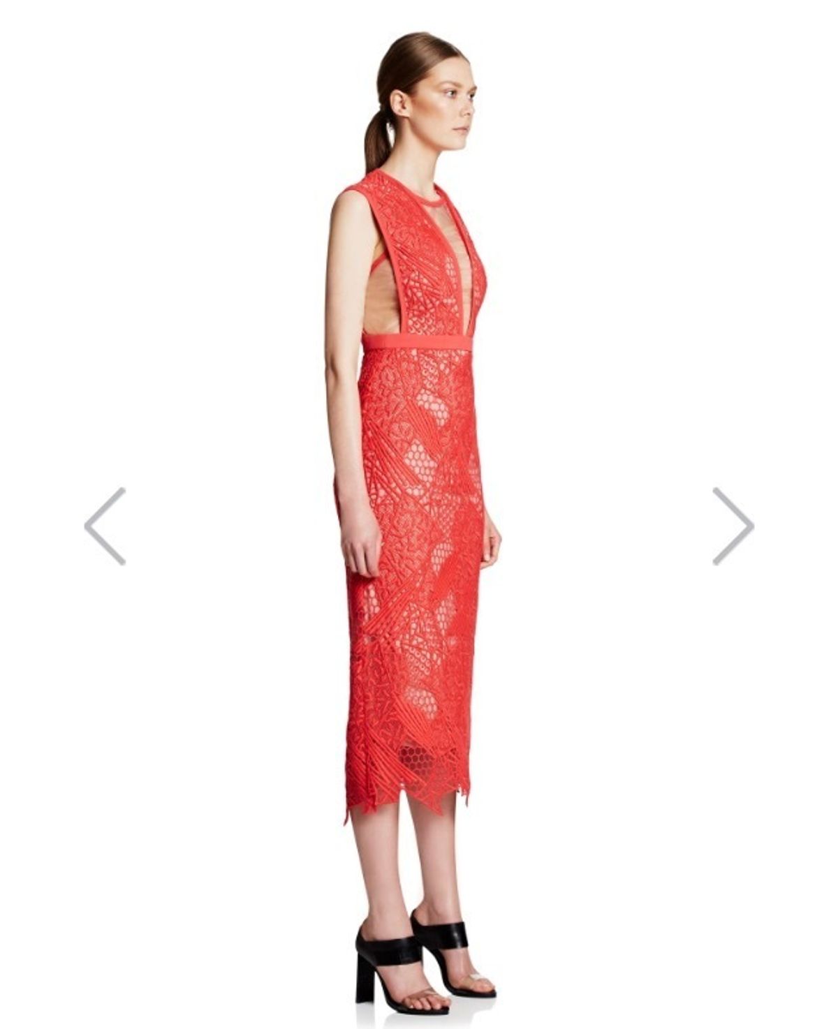 Manning Cartell Gallery Views Sheath Dress Sz 10 Red - Image 2