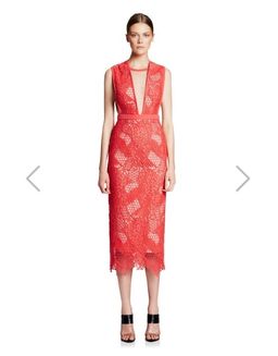 Manning Cartell Gallery Views Sheath Dress Sz 10 Red for rent on The Volte - image 1