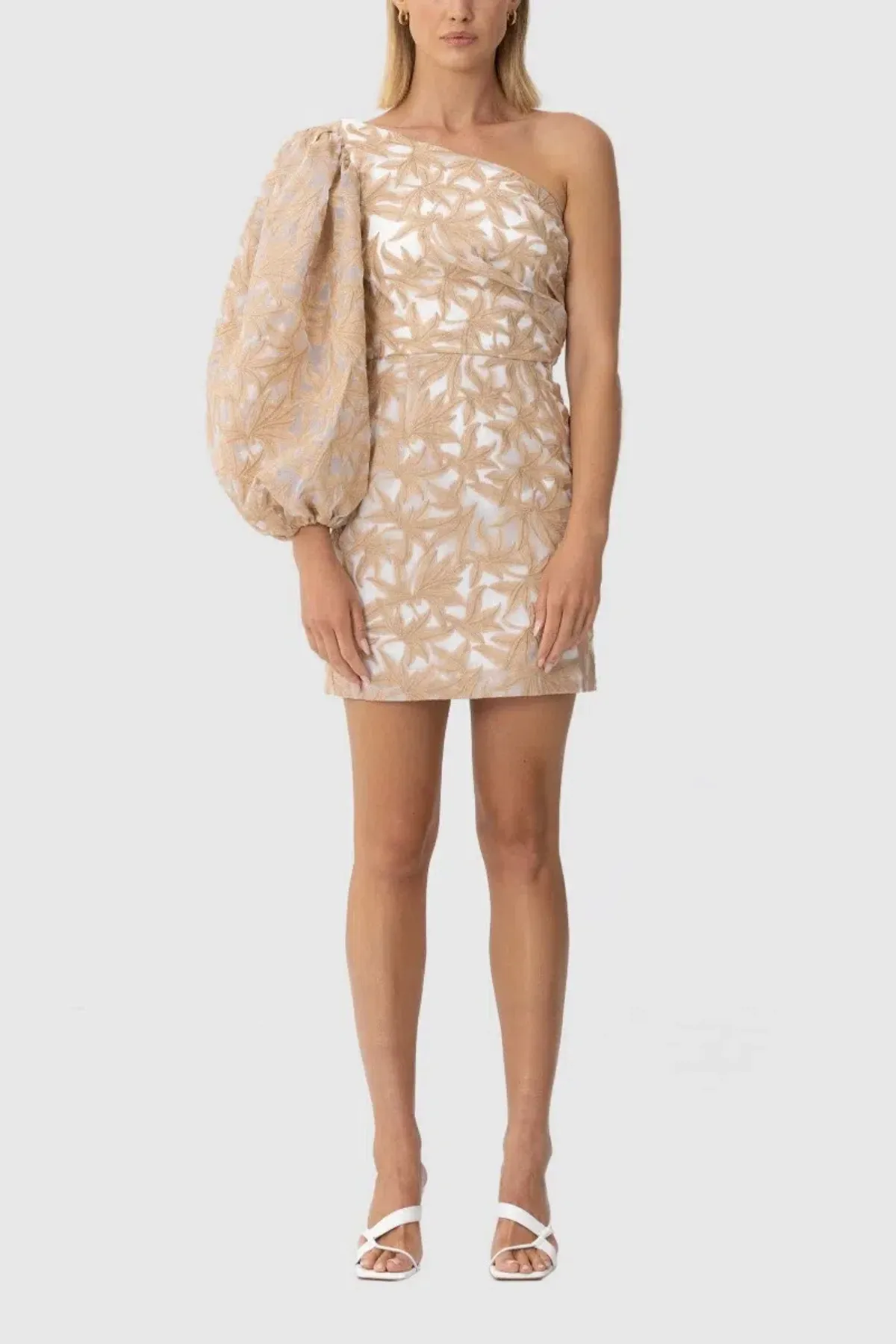 Keepsake the Label Parallel Mini Dress in Porcelain W Tan Size 12 - Image 1