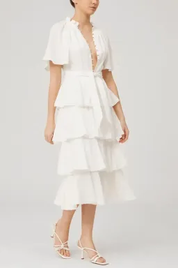 Keepsake the Label Current Midi Dress in Porcelain White Size 10 for rent on The Volte - image 2