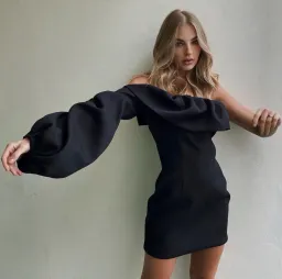 Bianca & Bridgett Camilla Dress Black Size 12 for rent on The Volte - image 2