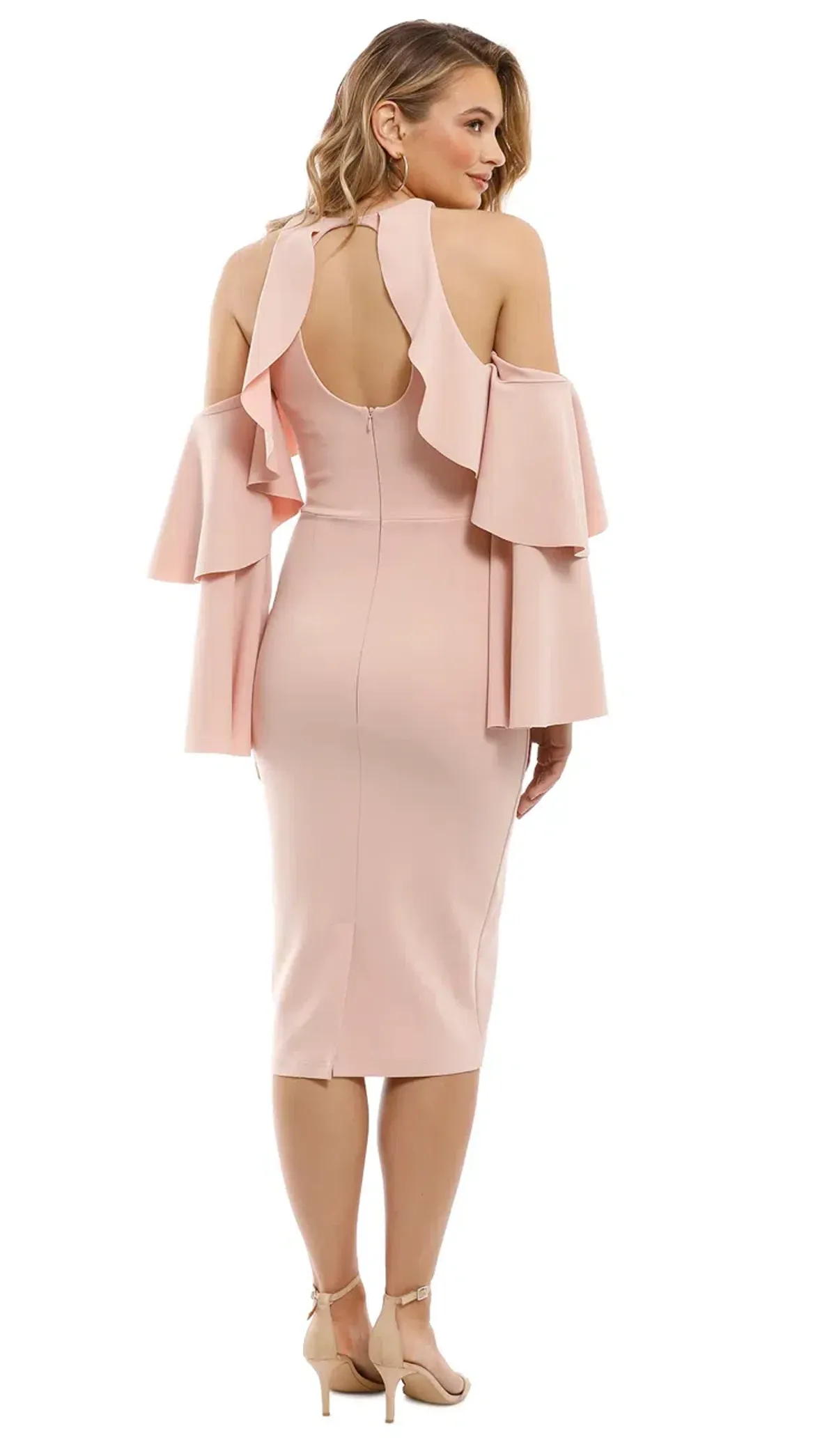 Pasduchas Celine Midi Dress Prima Pink Size 10 - Image 2