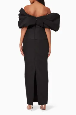  Rachel Gilbert Xavier Gown Black Size AU 8 for rent on The Volte - image 2