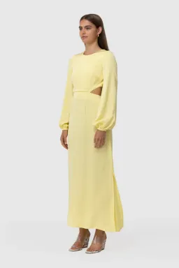 The Wolf Gang Marrakesh Cut Out Dress Lemon Size 6  for rent on The Volte - image 4