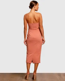 Pasduchas Pulse Slash Midi Dress Guava Size 6 for rent on The Volte - image 3