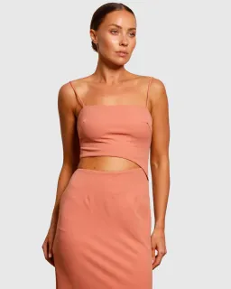 Pasduchas Pulse Slash Midi Dress Guava Size 6 for rent on The Volte - image 4