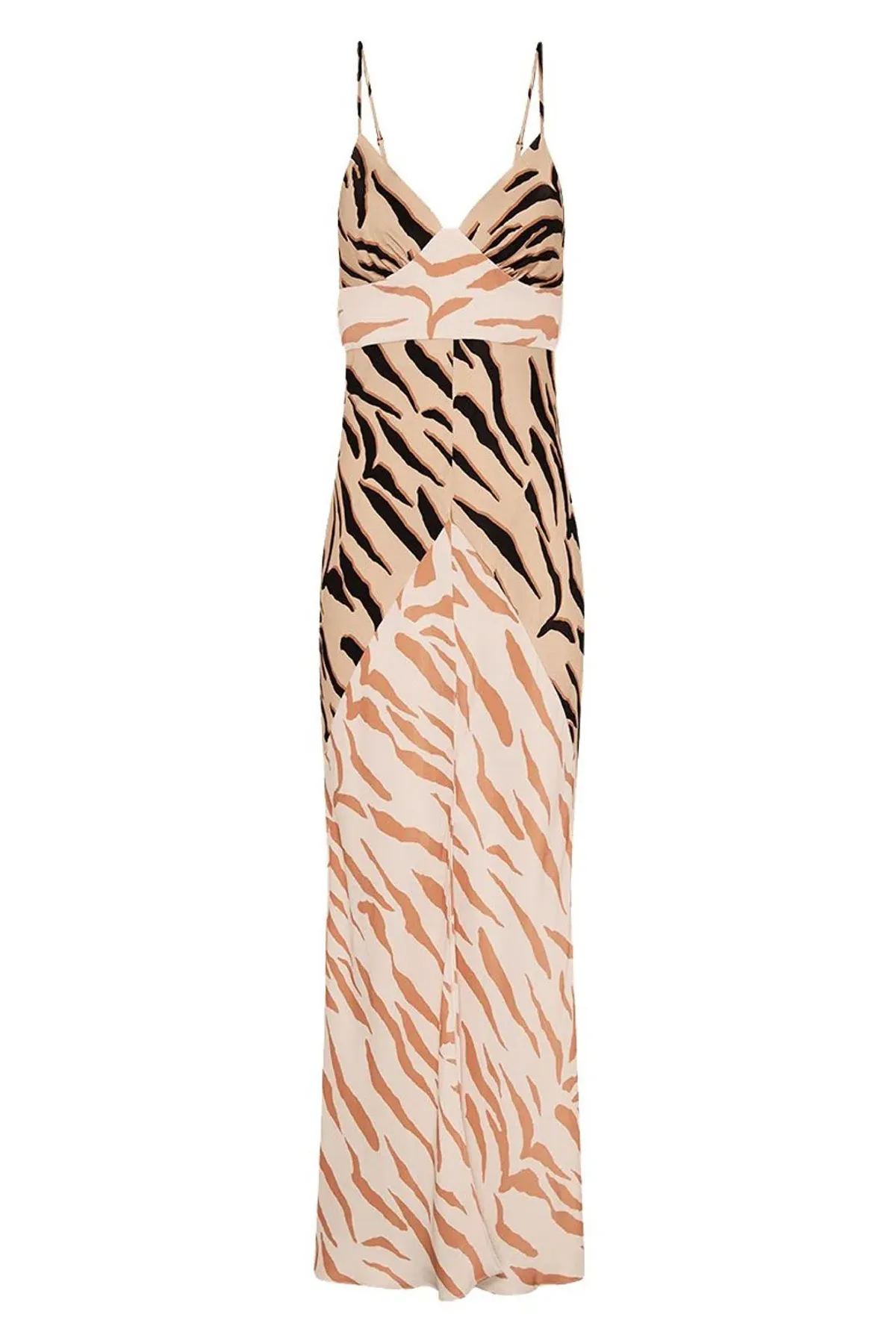 Shona Joy Olson Contrast Bias Slip Midi Dress Print Size 12 - Image 4