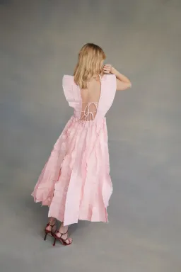 Aje Hybrid Midi Dress Rose Pink Size AU 12 for rent on The Volte - image 2