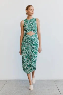 Third Form Marble Draw Midi Dress Print Size 8 for rent on The Volte - image 1