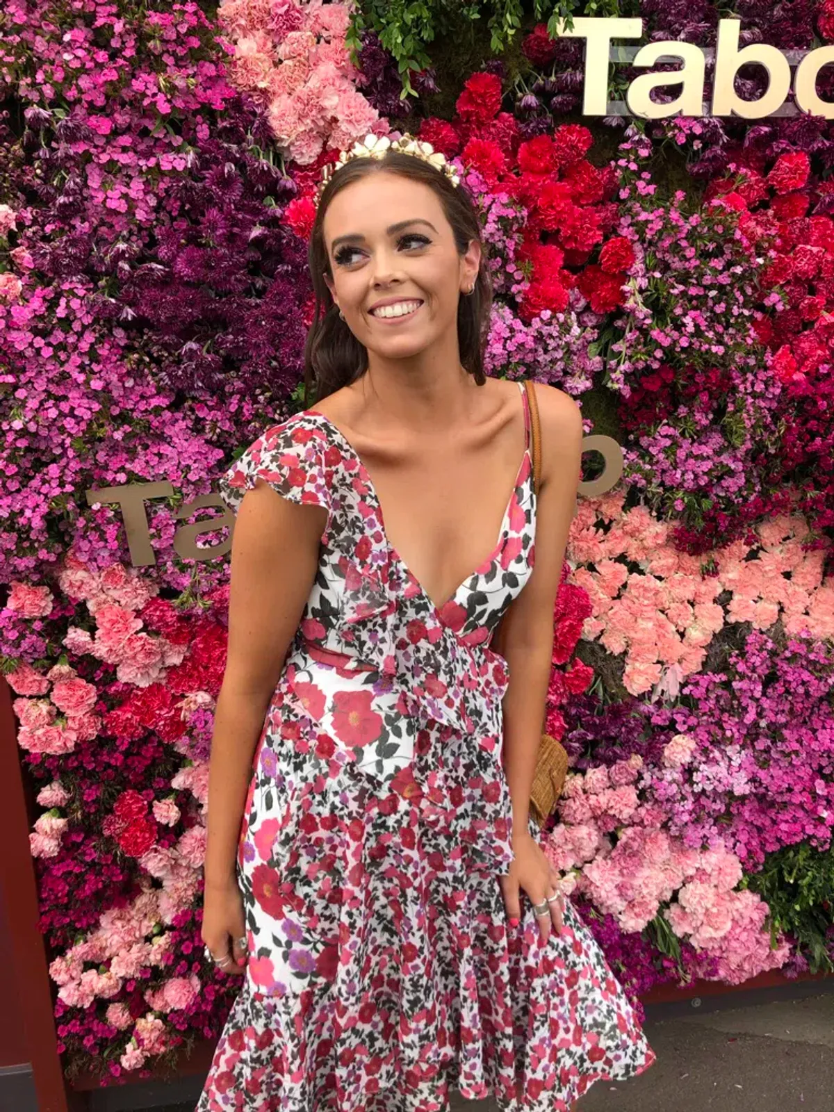 Keepsake the Label Waves Midi Dress Lilac Floral Print Size M/Au 8 - Image 5