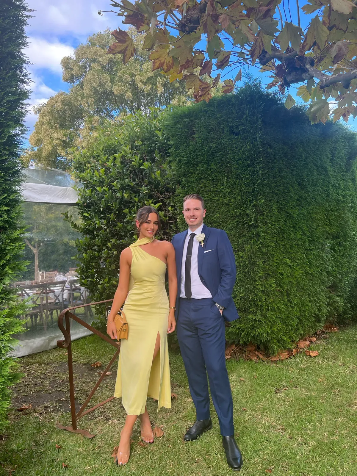 MISHA Estra Midi Dress Venetian Gold Size 8 - Image 4