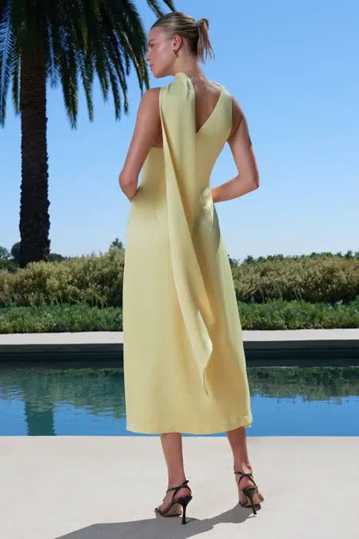 MISHA Estra Midi Dress Venetian Gold Size 8 - Image 2