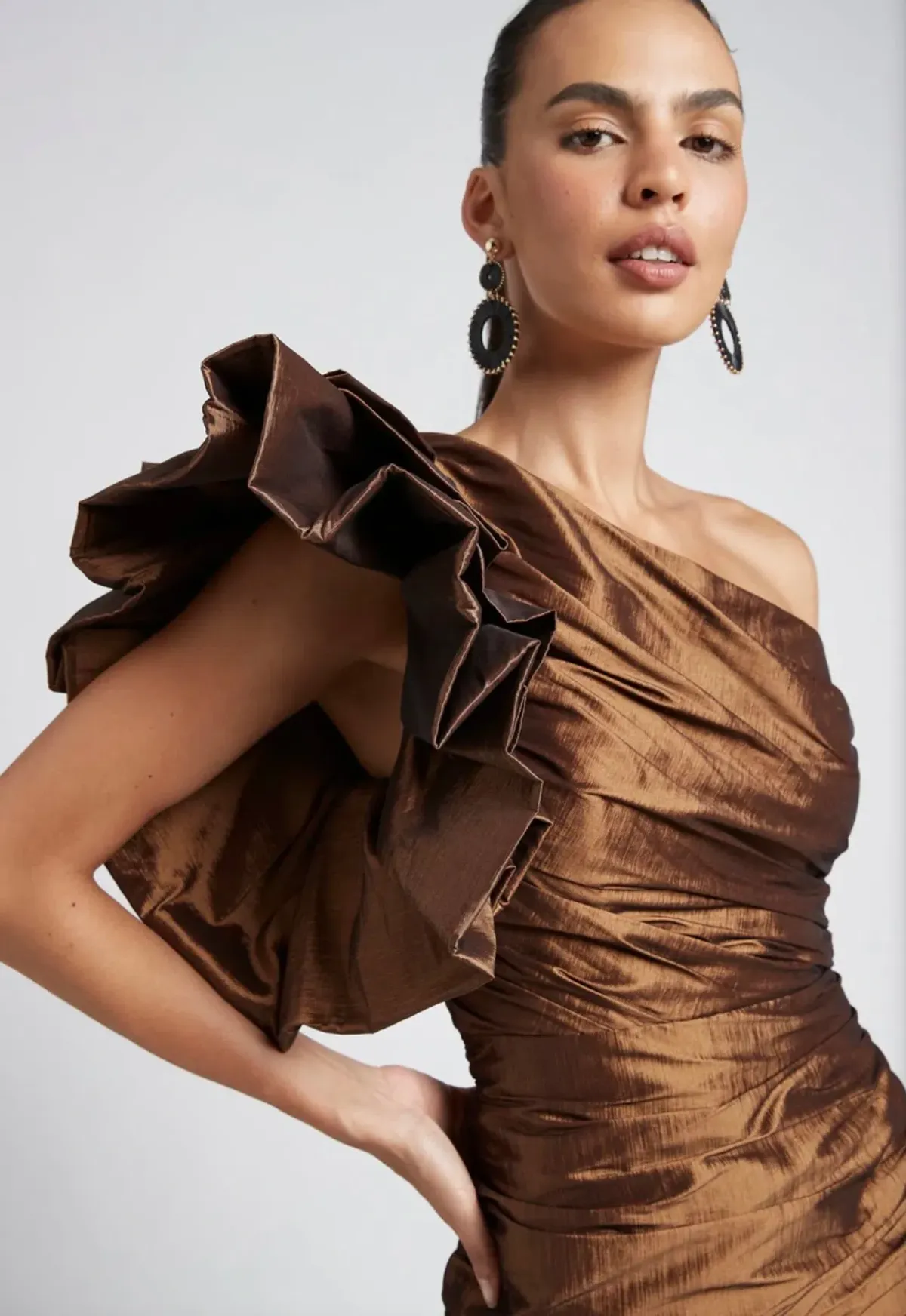 Sheike Mirage Dress Brown Size 6 - Image 2