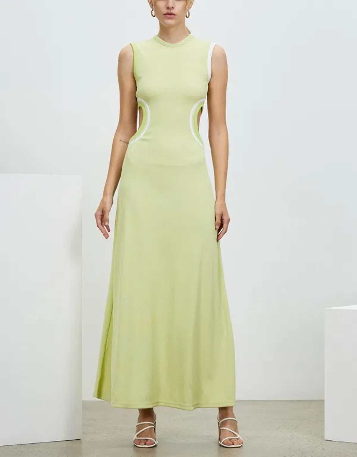 Christopher Esber Multi Bind Fran Dress in Pistachio Multi Green Size 12 - Image 1