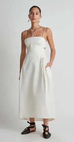 Camilla and Marc Alina Midi Dress White Size 8 for rent on The Volte - image 1