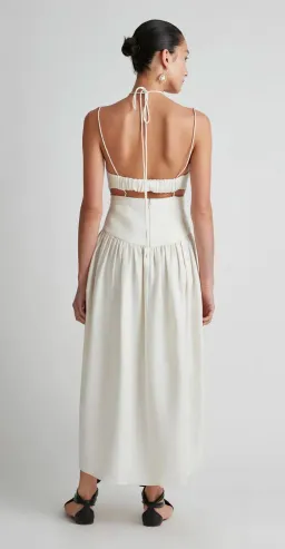 Camilla and Marc Alina Midi Dress White Size 8 for rent on The Volte - image 2