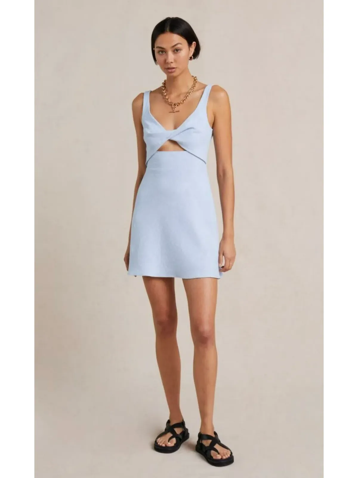 Bec & Bridge Phoebe Mini Dress Blue Size AU 6 - Image 1