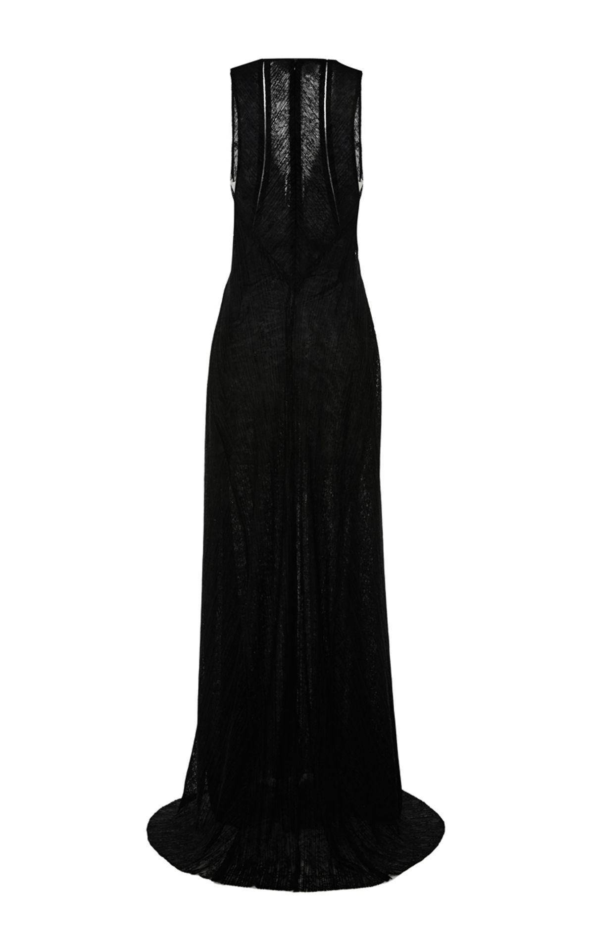 Galvan Pleated Lace Plunge Neck Dress - Image 4