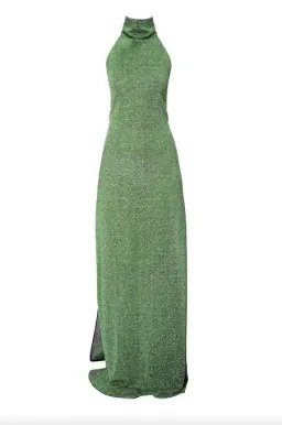 Oseree Lumiere Turtleneck Dress in Green Size 10  for rent on The Volte - image 2