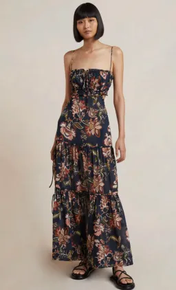 Bec & Bridge Lori Tie Maxi Dress Floral Size 8 for rent on The Volte - image 4
