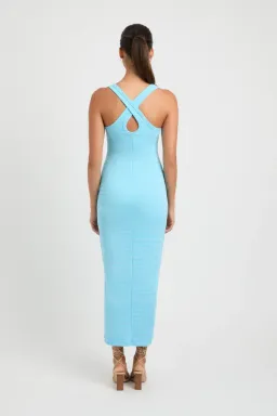 Kookai Abbie Midi Dress Blue Size 8 for rent on The Volte - image 2