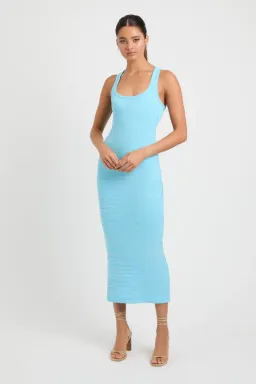 Kookai Abbie Midi Dress Blue Size 8 for rent on The Volte - image 1