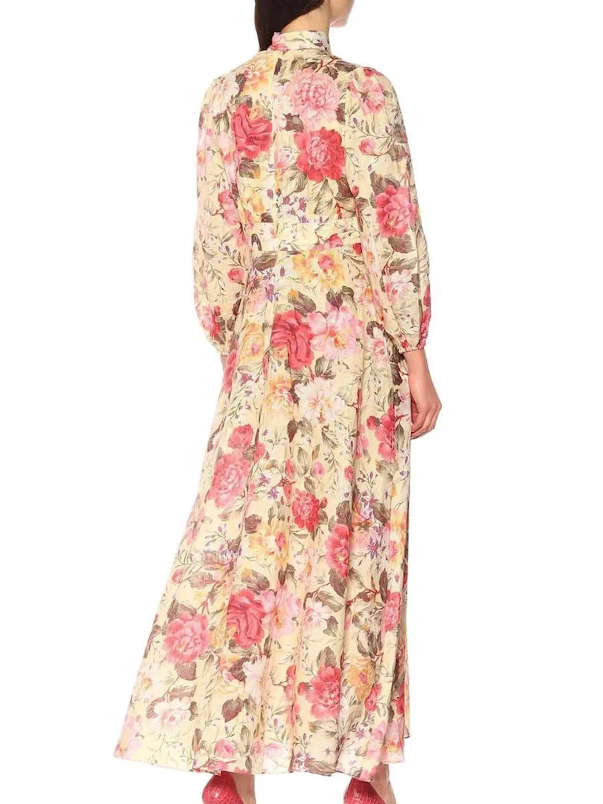 Zimmermann Honour Plunge Maxi Dress Lemon Floral Size 6 - Image 2
