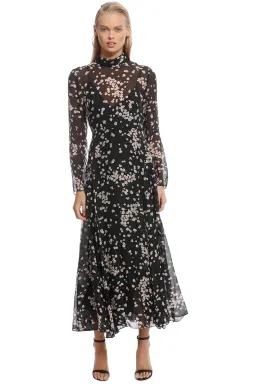 Camilla & Marc Gardin Floral Silk Dress Camelia Spot Print Size 8 for rent on The Volte - image 1
