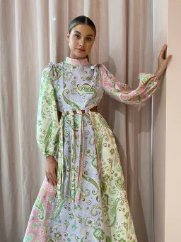 Alemais Marta Cutout Midi Dress Multi Size 8 for rent on The Volte - image 2