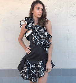 Asilio Untamed Heart Mini Dress Black Size 6 for rent on The Volte - image 4