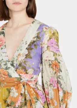 Zimmermann Pattie Wrap Mini Dress Print Size 12 for rent on The Volte - image 4