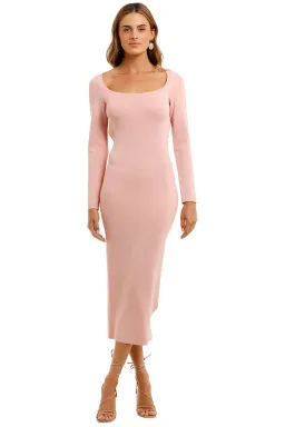 By Johnny Tina Twist Scoop Back Evening Knit in Soft Pink Size S for rent on The Volte - image 1