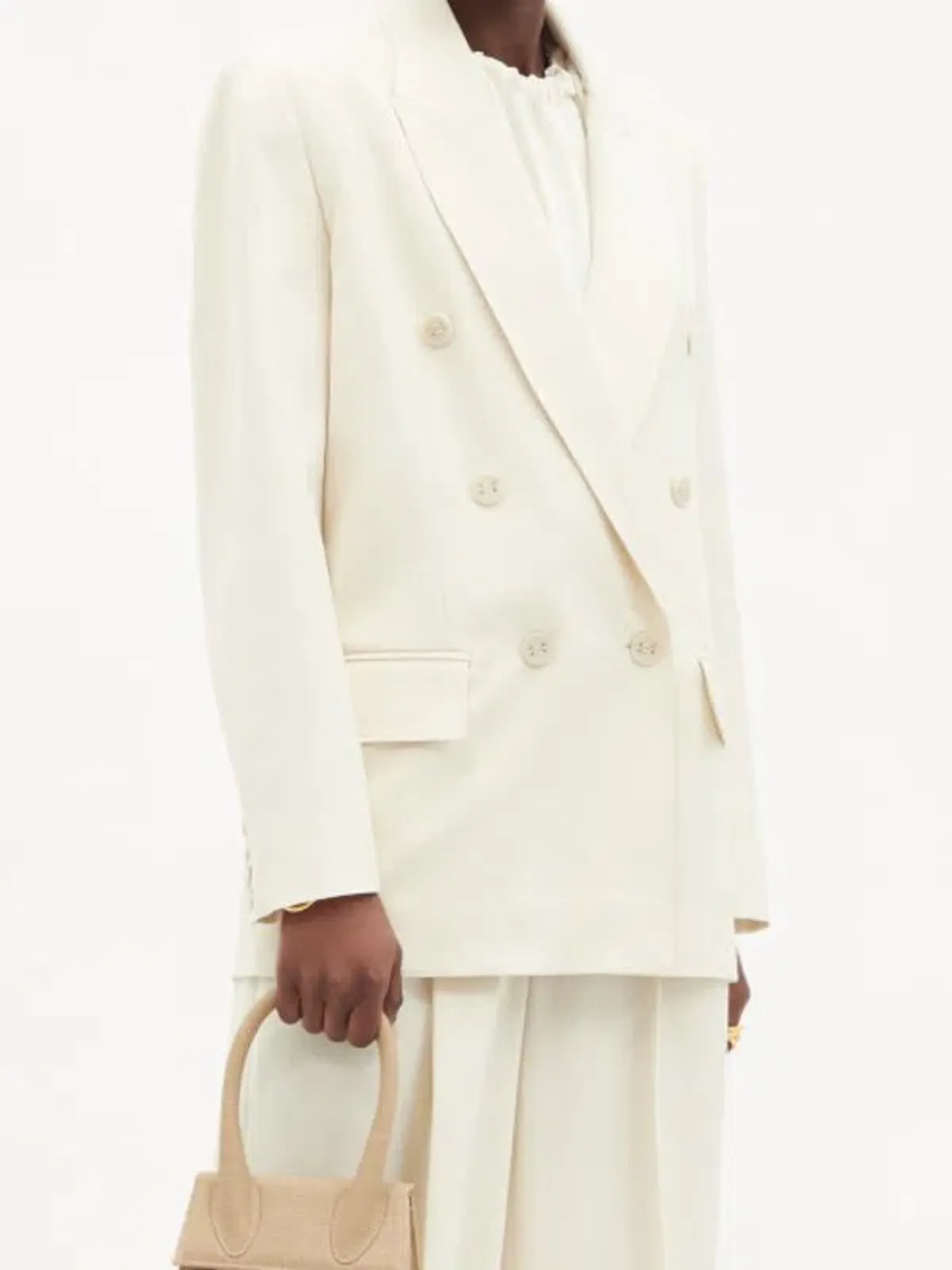 Zimmermann Milk Botanica Man Style Blazer White Size 0P / AU 6 - Image 2