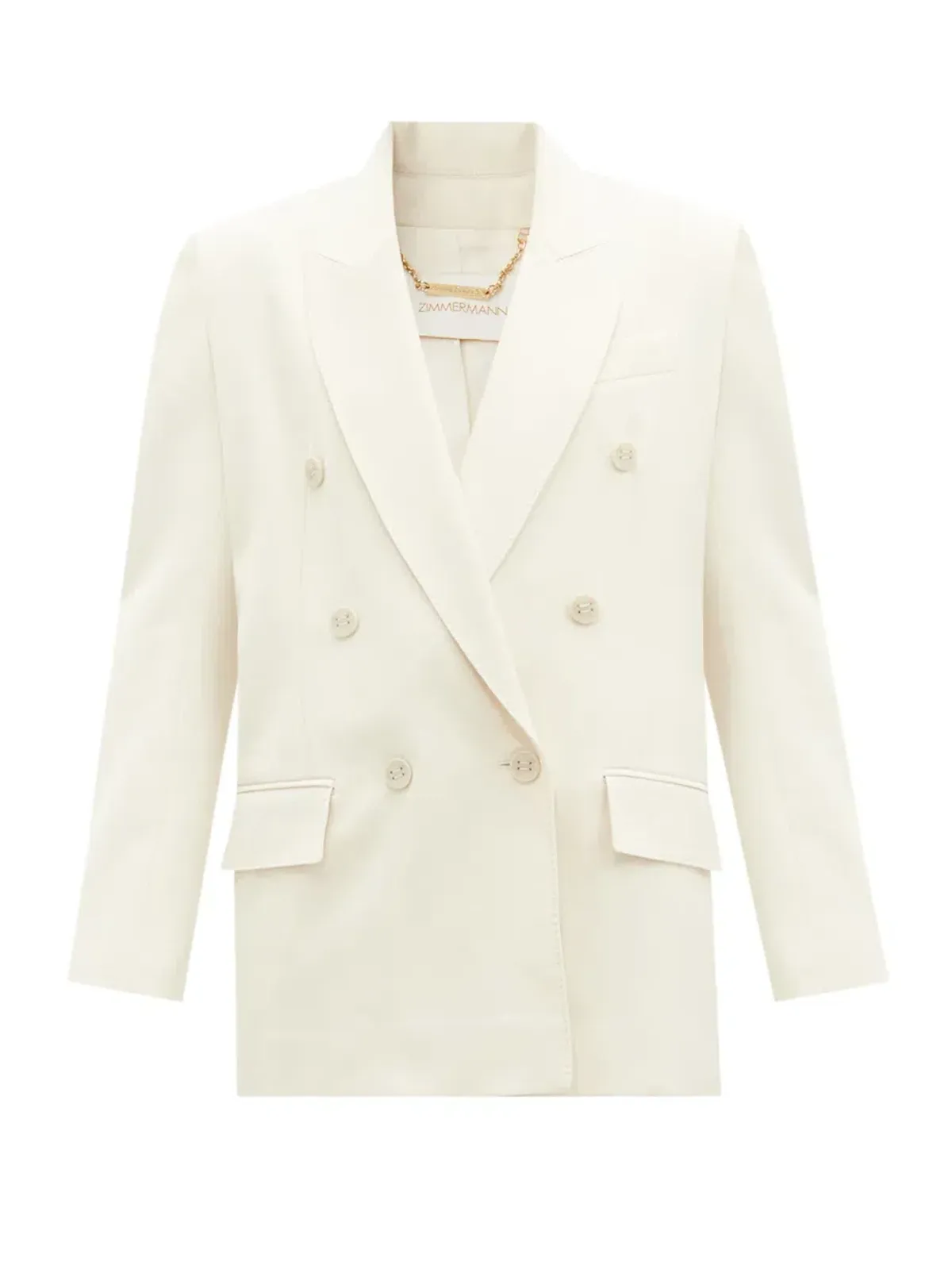 Zimmermann Milk Botanica Man Style Blazer White Size 0P / AU 6 - Image 4