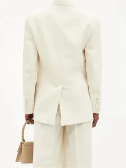 Zimmermann Milk Botanica Man Style Blazer White Size 0P / AU 6 for rent on The Volte - image 3