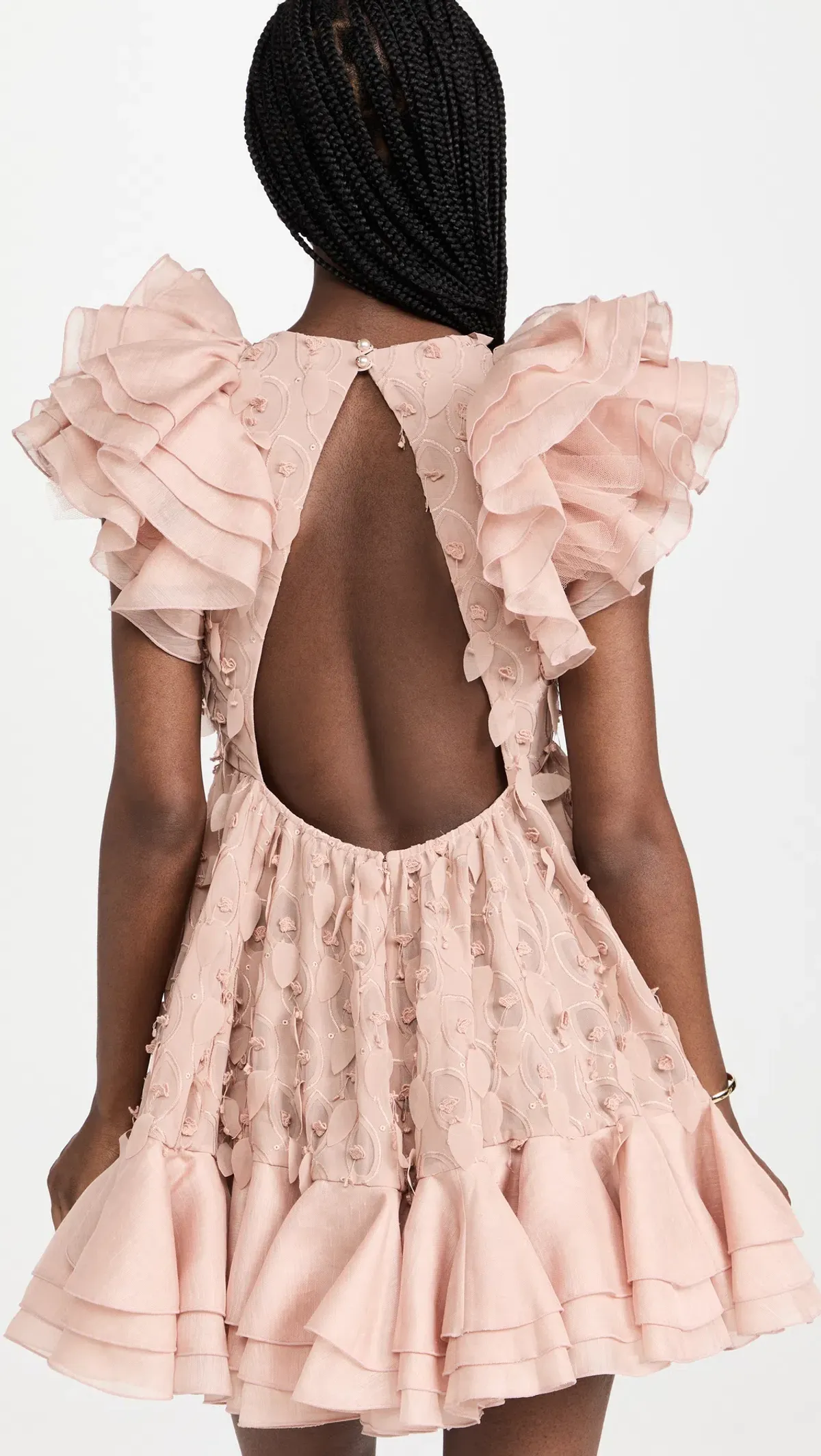 Zimmermann Dancer Frilled Mini Dress Blush Size 1 / Au 10 - Image 2